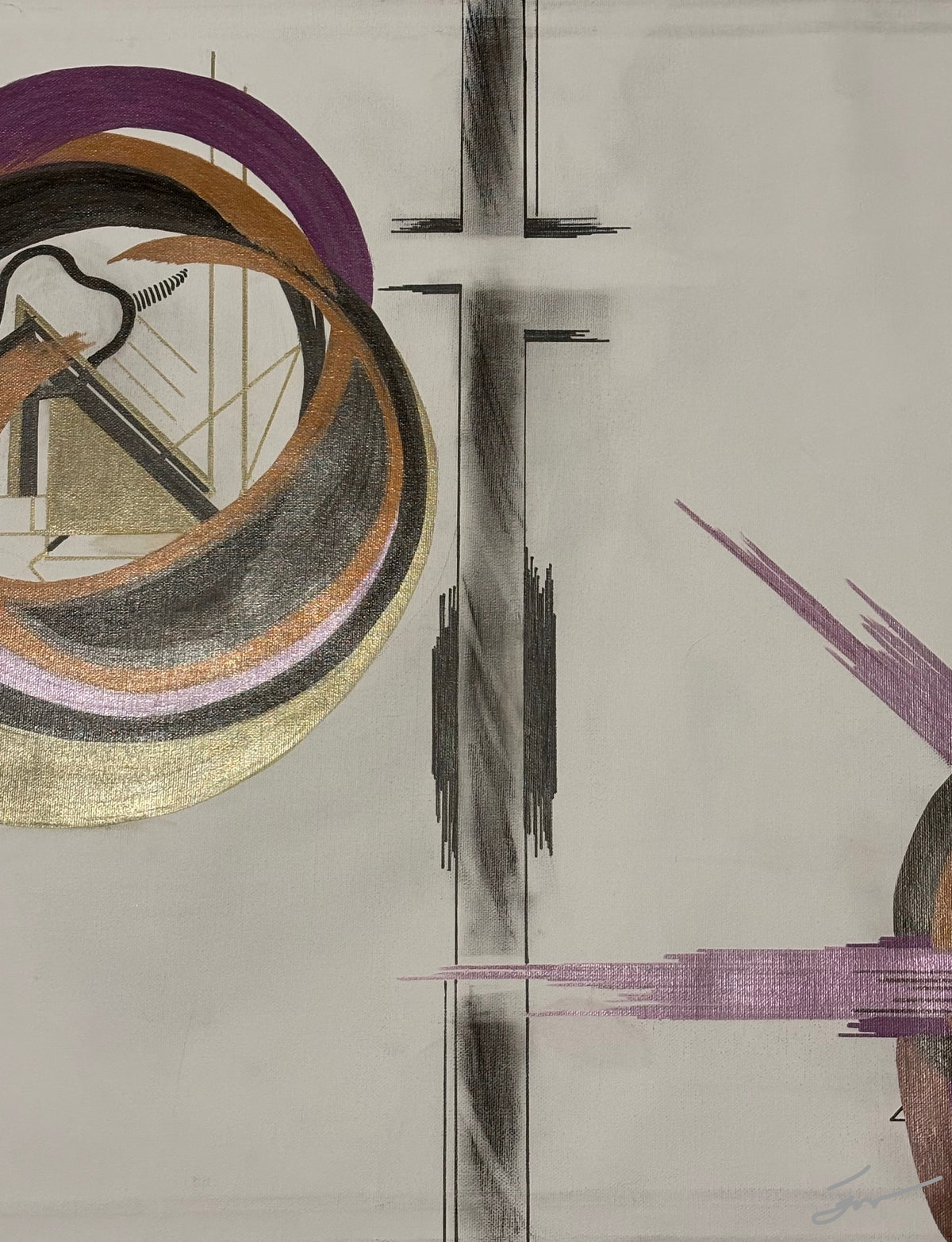 acrylic metallic marker canvas charcoal 6080cm